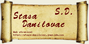 Staša Danilovac vizit kartica